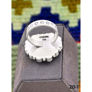 Southwest Handmade Purple Dahlia Bezel-Set <b>Adjustable</b> <b>Ring</b> with Wild Horse Magnesite & Sterling Silver for Gift - Product Image 3