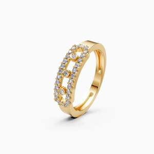 Elegante Anillo Apilable Minimalista con Diamante Cultivado en Laboratorio, 0.26 Ct, en Oro Amarillo, Blanco y Rosa de 9K, para Uso Diario - Product Image 2