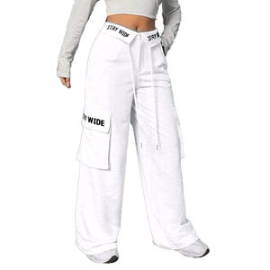 Pantalones Deportivos de Mujer de Cintura Media, Elásticos, Holgados, Térmicos, de Algodón, Transpirables, Resistentes al Viento, de Pierna Ancha, Estilo Urbano, Casuales de Invierno - Product Image 1