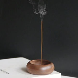 Quemador de incienso de madera de acacia natural, quemador Bakhoor de la mejor calidad con diseño Premium para decoración del hogar, difusor de aromaterapia - Product Image 1