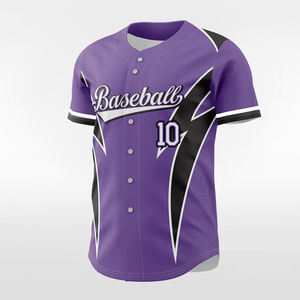 Unisex Baseball Jersey Breathable Sportswear <b>Set</b> Printed Design <b>Beaded</b> Features Customized Team Name 100% Polyester OEM Serviced - Product Image 5