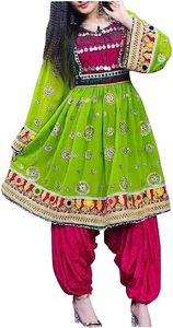Vestido kuchi vintage étnico tribal, vestido Kuchi tradicional de fiesta Kuchi afgano/Pakistán multicolor vestido Kochi 3034 - Product Image 3