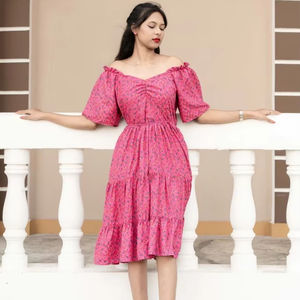 Robe longue indienne en coton à imprimé floral faite à la main femme robe de soirée élégante robe personnalisée cadeau de mariée pour elle en solde - Product Image 1