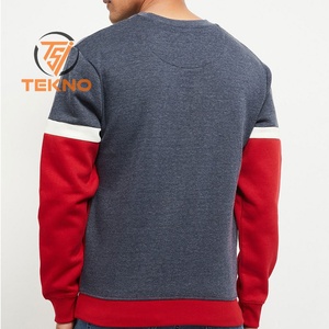 Venta al por mayor de nuevos hombres de invierno cálido de algodón polar Sudadera de cuello redondo Casual patrón sólido con forro suave técnica de teñido liso - Product Image 3