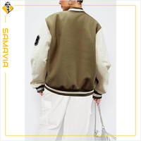Blouson Bomber Varsity Personnalisé en Cuir de Poisson pour Femme SAMAVIA, Respirant, Hiver/Été, Décoration en Fourrure, Style Universitaire, 100% Personnalisable