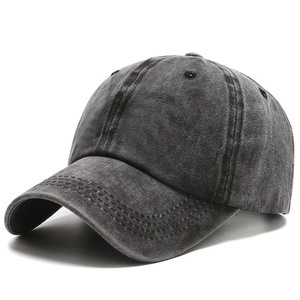 Fashion Custom Logo Soft <b>Top</b> Curved Brim Polyester Cotton Washed <b>Distressed</b> Sports Baseball Caps - Product Image 3