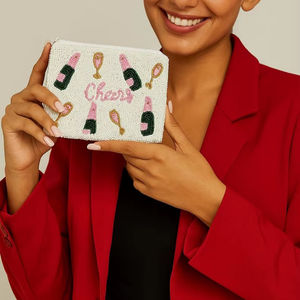 Bolsos de Mano Tipo Clutch con Cuentas de Vidrio Estilo Bohemio para Mujer, Hechos a Mano en India, Color y Forma Personalizables, para Fiestas Nocturnas - Product Image 6