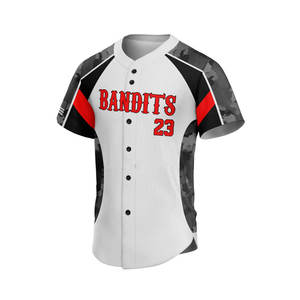 ชุดกีฬา เสื้อเบสบอลแบบกำหนดเอง ออกแบบเองได้ เสื้อแขนสั้นแบบติดกระดุม พิมพ์ลายแบบซับลิเมชั่น - Product Image 1