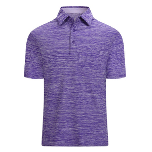 Chemises de golf pour hommes à manches courtes de haute qualité OEM, tricotées, imprimées, respirantes, à séchage rapide, en polyester et élasthanne - Product Image 2