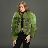 Veste à capuche pour femmes de luxe en gros, automne, fourrure de renard naturelle, manches longues, chaude, écologique, séchage rapide, logo personnalisé, longueur courte