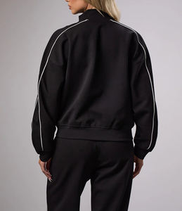 Recién llegado 2025 100% chándal de algodón para mujer peso pesado 500GSM sudaderas con cremallera completa con pantalón de gran tamaño conjunto chándal para mujer - Product Image 5