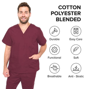 Conjuntos de uniformes profesionales con etiqueta privada Uniforme médico Conjuntos de uniformes médicos de enfermera Uniformes médicos de hospital - Product Image 3