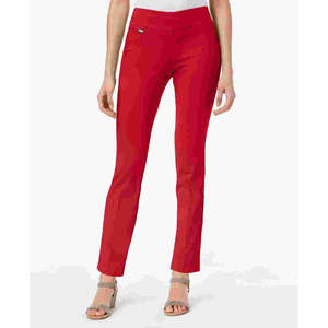 Pantaloni Alfani da donna rossi a gamba larga, casual, tinta unita, antipiega, traspiranti, a vita alta, con chiusura elastica, taglia 10 Petite, per l'autunno - Product Image 1