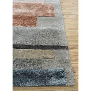 Tapis en laine et viscose tuftés à la main Acar, motif rayé gris et noir pour chambre à coucher, salon ou couloir - Taq-4356 - Product Image 4