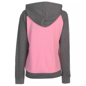 Sudadera con capucha regular para mujer con logotipo frontal de invierno de diseño personalizado de alta calidad de algodón pesado polar con cremallera completa para gimnasio deportes - Product Image 2
