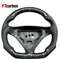 YTcarbon pour C-CLASS W203 SLK-CLASS R171 2005-2008 Accessoires intérieurs de voiture en fibre de carbone Volant en cuir forgé