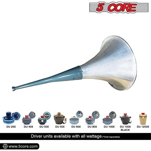Trompette de basses PA à 5 cœurs, corps en aluminium de 22 pouces, compatible avec la plupart des haut-parleurs à compression - Product Image 5