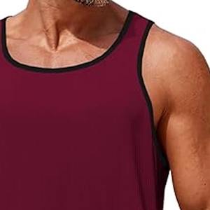 Summer High <b>Elastic</b> Gym Tank <b>Tops</b> Custom Polyester Breathable Men's Fitness Tank Topmade by <b>Dress</b> Sports - Product Image 2