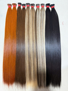 Extensions de cheveux humains à kératine I-Tip AZURA HAIR, cheveux vierges Remy, adaptées aux cheveux longs, double trame, toutes couleurs, fabrication machine, Vietnam. - Product Image 5