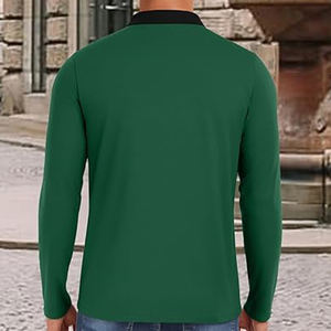 Chemise à manches longues pour homme en gros, impression personnalisable, couleur unie, haute qualité, respirante, décontractée, tendance - Product Image 5