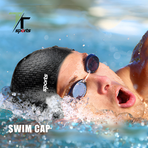 Bonnet de bain ergonomique 3D en silicone pour cheveux longs, antidérapant, imperméable, avec logo personnalisé, équipement <span class=keywords><strong>d</strong></span>'entraînement en <span class=keywords><strong>piscine</strong></span> en gros - Product Image 5