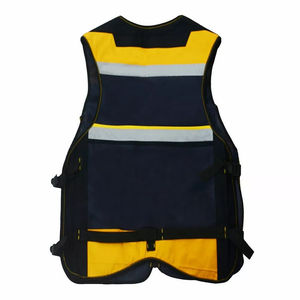 Chaleco de Seguridad de Poliéster Negro al por Mayor para Construcción, Impermeable, con LED Intermitente, Clase 2, Alta Visibilidad, Reflectante, para Hombre, con Logotipo Personalizado - Product Image 2