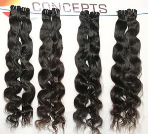 100% brut aucun enchevêtrement vierge cuticule aligné Bodywave Bundles Extensions de cheveux humains de temple indien non transformés - Product Image 6