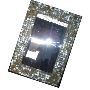 mother of pearl mirror <b>frame</b> SEASHELL JEWELRY <b>Frame</b> mirror Motive yellow colour Size 60x85cm - Product Image 2