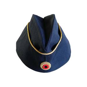 Casquette bleue, bandeau noir, broderie à la main en fil d'or, casquette de chef national français, visière, chapeau, sangle réglable, logo brodé - Product Image 6