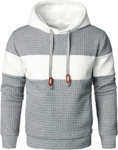 Sudadera con capucha sólida para hombre, moda de otoño, corte Regular, transpirable, manga larga, alta calidad, estampado personalizado, OEM - Product Image 1