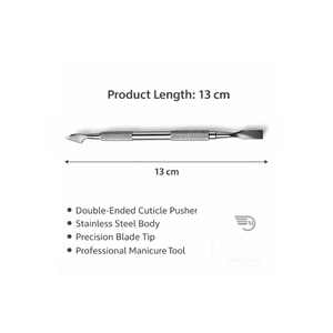 Pousse-cuticules double extrémité en acier inoxydable, outil professionnel de manucure et pédicure pour le soin des ongles, avec poignée antidérapante, résistant à la rouille - Product Image 3