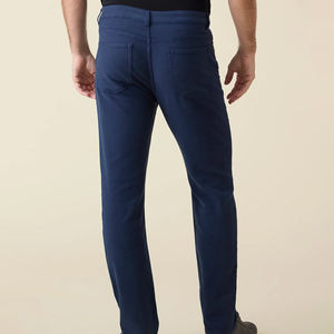 กางเกงถักลำลองสำหรับผู้ชายผ้าคอตตอน100% มีกระดุมสีล้วนดีไซน์ใหม่ - Product Image 2