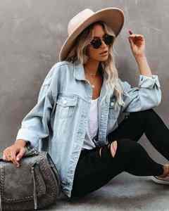 Última Chaqueta Camisera Retro Holgada para Hombre y Mujer, de Moda Casual, de Algodón Lavado Liso, Manga Larga, Venta al por Mayor - Product Image 3