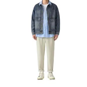 Veste en jean pour hommes, dernier style, haute qualité, nouveau modèle, prix raisonnable, OEM - Product Image 1