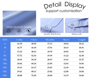 <span class=keywords><strong>Camicia</strong></span> da uomo classica da uomo in cotone a manica lunga, - Product Image 2