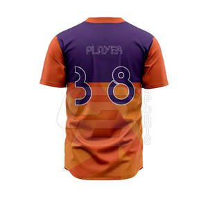 ชุดเบสบอลผ้าโพลีเอสเตอร์ของผู้ชายชุดซอฟต์บอลเบสบอลผ้า100% ระบายอากาศได้ดีชุดเบสบอลว่างเปล่า - Product Image 5