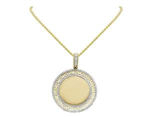 Semi-glacé Moissanite diamant cercle élégant argent bijoux personnalisés pendentif à breloque pour collier Hip Hop et vêtements de mode - Product Image 3