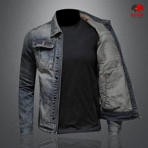 Chaqueta Vaquera Personalizada para Hombre Ryan Pro Gear, Cierre de Botones Cómodo, Logotipo Personalizado, Diseño Sólido, ODM OEM para Ropa Casual de Invierno - Product Image 2