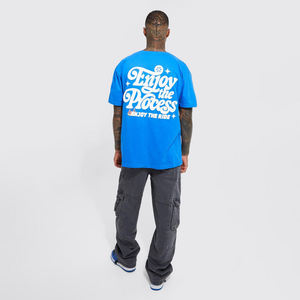 T-shirt en gros surdimensionné avec impression en mousse 3D par transfert thermique, logo personnalisé en relief - Product Image 5