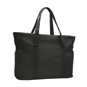 Sac fourre-tout à fermeture éclair personnalisable unisexe avec doublure en polyester noir et logo à motif d'oreiller pour le shopping et le camping - Product Image 2