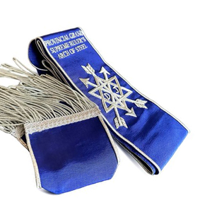 Orden de bajo precio del monitor secreto Arco provincial de faja de acero Bordado personalizado Faja masónica para uniforme - Product Image 2