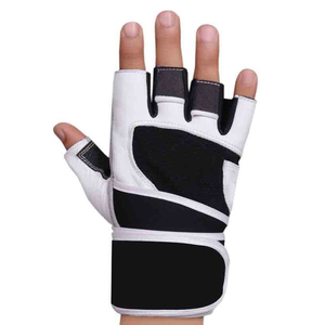 Blanc et noir couleur Durable léger bon fournisseur avec propre logo impression combat formation gants d'haltérophilie - Product Image 2
