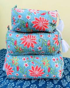 Best Quality Vintage Style Large Capacity Durable Water Resistant <b>Waterproof</b> Eco-Friendly Cotton Case Makeup <b>Bags</b> Zipper Closure - Product Image 1