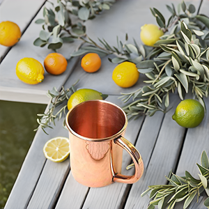 Classic 4 Ounce Moscow Mule Shot Mugs with Solid Copper Handle Solid Copper Classic Beer Glasses Brown <b>Unique</b> Mug No Accessories - Product Image 4