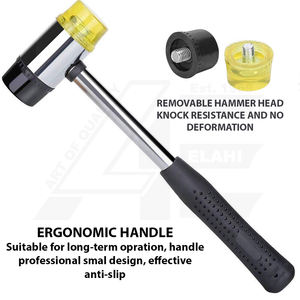 Medidor de Anillos de Acero Inoxidable 4 en 1, Herramienta de Medición de Talla de Dedo, Mandril para Fabricación de Joyas, Martillo de Goma LA - Product Image 3