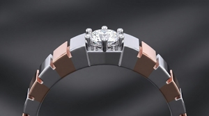 Two Tone Gold Trendy Rhodium Plated Diamond <b>Ring</b> Brilliant Cut Solitaire Band <b>Men</b> Wedding Anniversary Party Custom Fine Jewelry - Product Image 4
