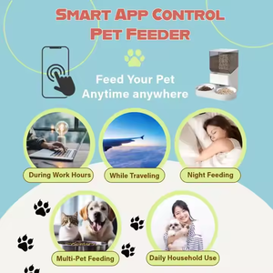 Mangeoire automatique pour animaux de compagnie de 5,5 L avec grand stockage et configuration à double bol - Product Image 3