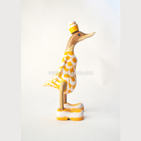 Figurine de canard en bambou faite à la main, écologique, couleur personnalisée, art moderne, design unique, décoration de table de luxe pour mariage, anniversaire, maison