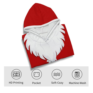 Sweat-shirt à capuche de Noël, polaire confortable d'hiver, pull décontracté à imprimé pour hommes et adolescents, cadeau tendance, style cool, Noël, joie - Product Image 3