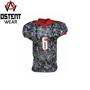 Vente en gros 100% polyester sur mesure maillot de football américain séchage rapide respirant unisexe Vintage confort grande taille imprimé - Product Image 5